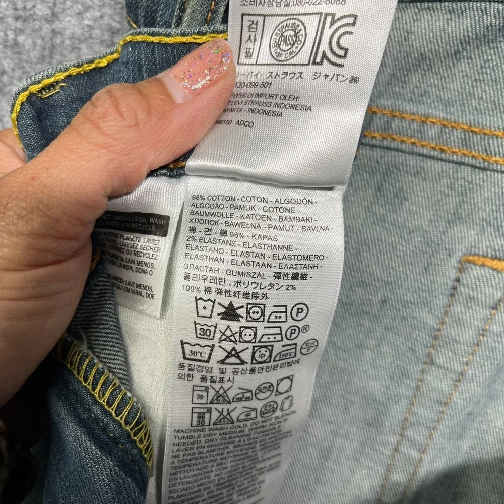 Levi's 511 Jeans Men's Blue Wash Denim Stretch Slim Straight Fit Zip Fly - 30x27
